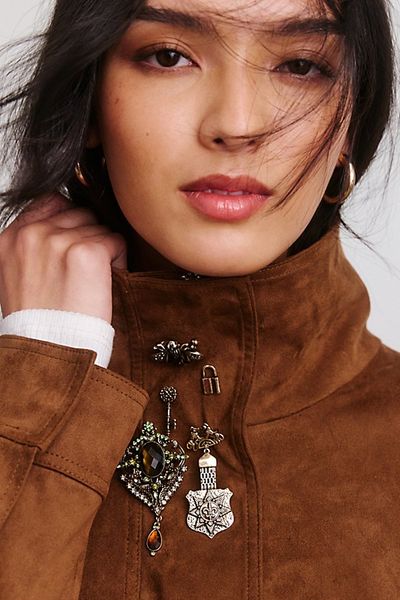 Urban Outfitters Enchantment Mix & Match Brooch Set in Gold at Urban Outfitters