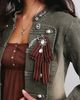 Urban Outfitters Estelle Ribbon Brooch Set in Maroon at Urban Outfitters - 1