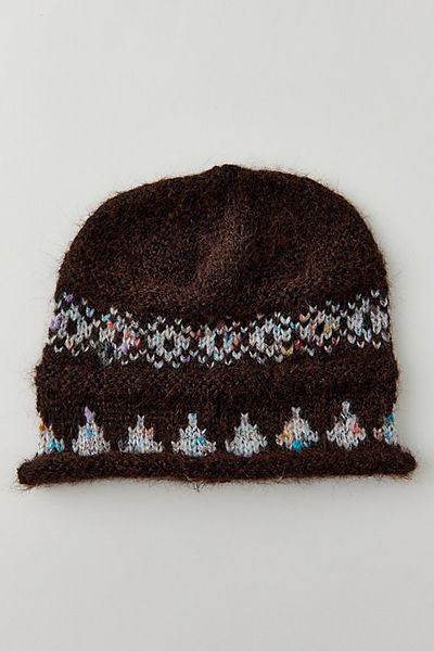 Urban Outfitters Fair Isle Roll Beanie in Brown, Men's at Urban Outfitters