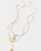 Urban Outfitters Faith Pendant Lariat Layering Necklaces Set in Gold, Women's at Urban Outfitters - 1