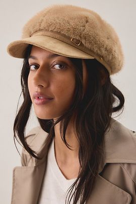 Urban Outfitters Faux Fur Cabbie Hat in Neutral, Women's at Urban Outfitters