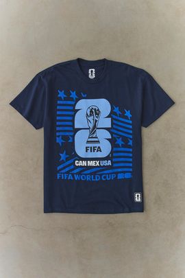 Urban Outfitters FIFA World Cup 2026 USA Host Graphic Oversized Tee in Navy, Men's at Urban Outfitters