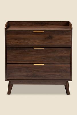 Urban Outfitters Finley Short 3-Drawer Dresser in Walnut at Urban Outfitters