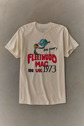 Urban Outfitters Fleetwood Mac 1973 Tour Graphic Tee in Ivory, Men's at Urban Outfitters