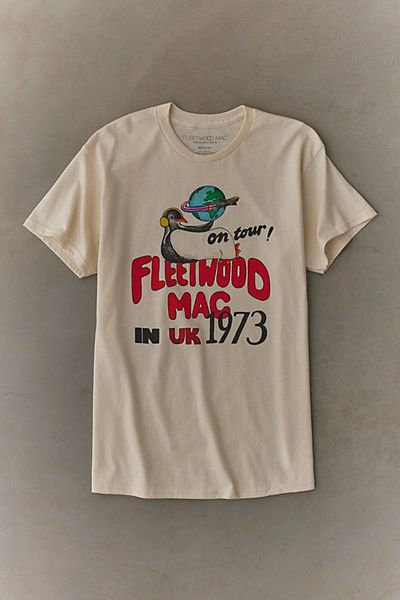 Urban Outfitters Fleetwood Mac 1973 Tour Graphic Tee in Ivory, Men's at Urban Outfitters