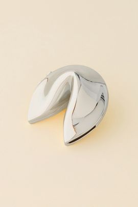 Urban Outfitters Fortune Cookie Shaped Trinket Box in Silver at Urban Outfitters