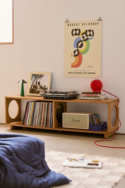 Urban Outfitters Frankie Circle Cutout Low Storage Console in Sand at Urban Outfitters