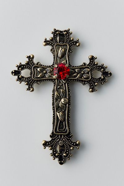 Urban Outfitters Gem Cross Hair Clip in Gold, Women's at Urban Outfitters