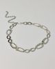 Urban Outfitters Geo Oval Metal Chain Belt in Silver, Women's at Urban Outfitters - 2