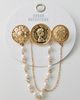 Urban Outfitters Golden Coin & Pearl Brooch in Gold at Urban Outfitters - 3
