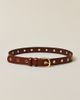 Urban Outfitters Grommet Studded Leather Belt in Tan, Women's at Urban Outfitters - 2