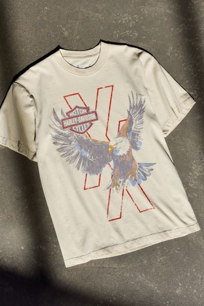 Urban Outfitters Harley Davidson X mgk lost americana Graphic Tee in White, Men's at Urban Outfitters