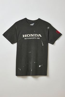 Urban Outfitters Honda Motorsports Graphic Paint Splatter Tee in Charcoal, Men's at Urban Outfitters