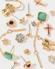 Urban Outfitters Juliet Faceted Gem Multi Earrings Set in Light Green, Women's at Urban Outfitters - 1