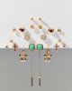 Urban Outfitters Juliet Faceted Gem Multi Earrings Set in Light Green, Women's at Urban Outfitters - 2