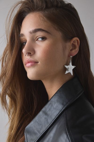 Urban Outfitters Jupiter Star Post Earring in Silver, Women's at Urban Outfitters