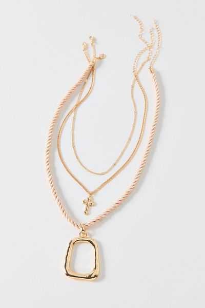 Urban Outfitters Kara Corded Layering Necklaces Set in Gold, Women's at Urban Outfitters