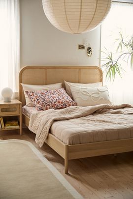 Urban Outfitters Kieran Cane Platform Bed in Natural at Urban Outfitters