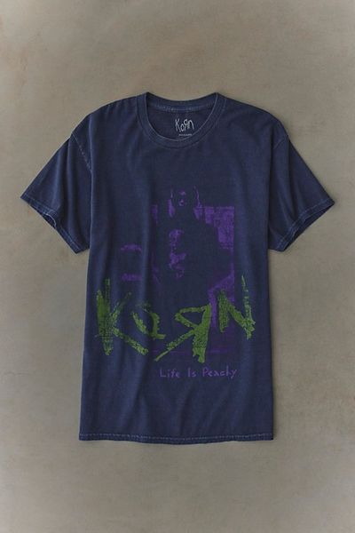 Urban Outfitters Korn Life Is Peachy Graphic Tee in Navy, Men's at Urban Outfitters