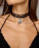 Urban Outfitters Lace Rosette Choker Necklace in Black, Women's at Urban Outfitters - 1
