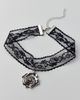 Urban Outfitters Lace Rosette Choker Necklace in Black, Women's at Urban Outfitters - 2