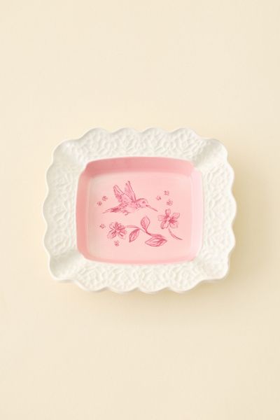 Urban Outfitters Lacey Ceramic Lace Trim Ashtray in Pink Lace at Urban Outfitters
