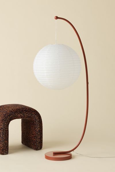 Urban Outfitters Lantern Stand Floor Lamp in Burnt Orange at Urban Outfitters