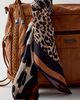 Urban Outfitters Leah Multi Animal Print Pattern Satin Scarf in Brown, Women's at Urban Outfitters - 3