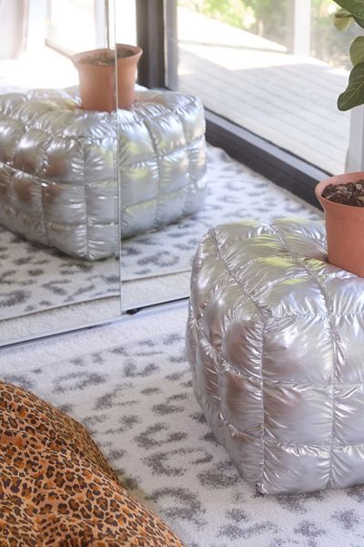 Urban Outfitters Leopard Printed Performance Rug in Grey at Urban Outfitters