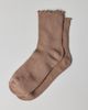 Urban Outfitters Lettuce-Edge Ribbed Sock in Black, Women's at Urban Outfitters - 1