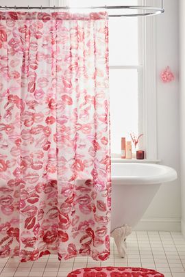 Urban Outfitters Lipstick Stain Patterned Shower Curtain in Red at Urban Outfitters
