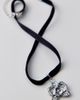 Urban Outfitters Lotus Flower Pendant Choker Necklace in Silver, Women's at Urban Outfitters - 1
