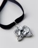 Urban Outfitters Lotus Flower Pendant Choker Necklace in Silver, Women's at Urban Outfitters - 2