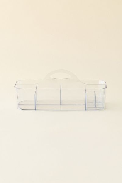 Urban Outfitters Lucy Sectioned Plastic Bathroom Caddy in Clear at Urban Outfitters