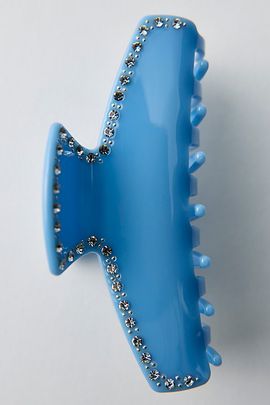 Urban Outfitters Mae Rhinestone-Trim Claw Clip in Blue, Women's at Urban Outfitters