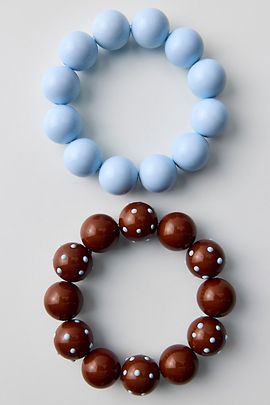 Urban Outfitters Margo Chunky Beaded Stretch Bracelets Set in Brown, Women's at Urban Outfitters