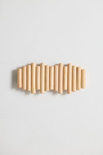 Urban Outfitters Mari Wood Modern Wall Multi-Hook in Natural at Urban Outfitters