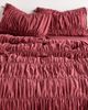 Urban Outfitters Melody Ruched Core Duvet Cover in Oxblood Red at Urban Outfitters - 2
