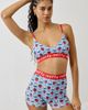 Urban Outfitters Miffy Strawberry Print Bra & Boyshort 2-Piece Set in Blue, Women's at Urban Outfitters - 1