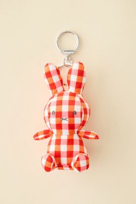 Urban Outfitters Miffy UO Exclusive Gingham Patterned Plushie Keychain in Red Gingham at Urban Outfitters