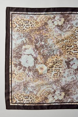 Urban Outfitters Mixed Animal Print Silky Scarf in Brown, Women's at Urban Outfitters