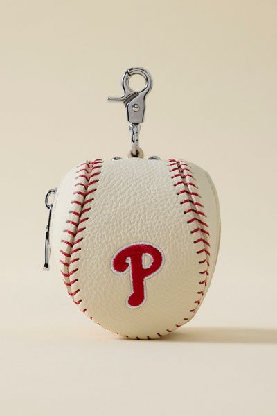 Urban Outfitters MLB Philadelphia Phillies Baseball Pouch Keychain in White at Urban Outfitters