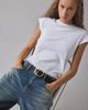 Urban Outfitters Modern Oval Buckle Leather Belt in Black, Women's at Urban Outfitters - 1