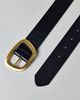 Urban Outfitters Modern Oval Buckle Leather Belt in Black, Women's at Urban Outfitters - 4