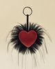 Urban Outfitters Moxie Fluffy Bag Charm in Black Cherry at Urban Outfitters - 3