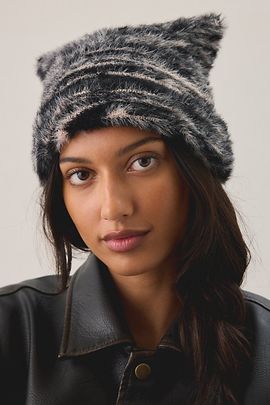 Urban Outfitters Mylo Cozy Cuffed Beanie in Black/Pink, Women's at Urban Outfitters