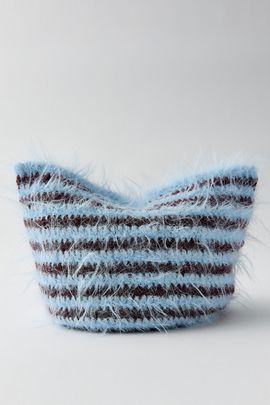 Urban Outfitters Mylo Striped Square Beanie in Chocolate, Women's at Urban Outfitters