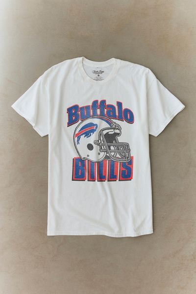 Urban Outfitters NFL Buffalo Bills Throwback Helmet Graphic Tee in White, Men's at Urban Outfitters