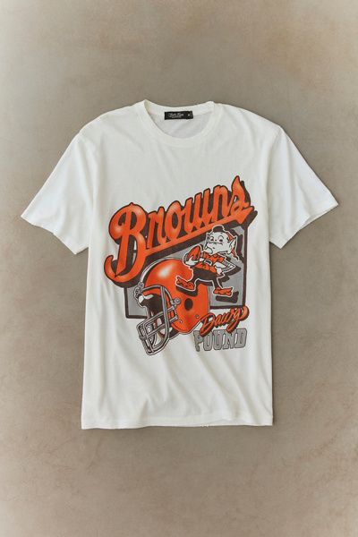 Urban Outfitters NFL Cleveland Browns Graphic Heavyweight Tee in White, Men's at Urban Outfitters