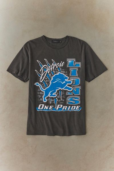 Urban Outfitters NFL Detroit Lions Graphic Heavyweight Tee in Black, Men's at Urban Outfitters